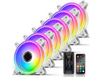 Вентилатори EZDIY-FAB Moonlight 120mm RGB White - 6 Pack