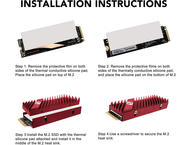 Охладители EZDIY-FAB High Performance M.2 SSD Heatsink Red