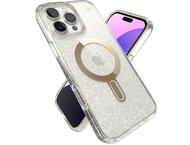 Калъфи Speck iPhone 16 Pro Max, Presidio Lux Glitter MagSafe+ClickLock Clear/Gold Glitter