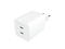 Зарядни устройства Mophie Essentials Power Adapter Dual USB-C-PD-50W-White-EU