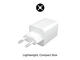 Зарядни устройства Mophie Essentials Power Adapter Dual USB-C-PD-50W-White-EU