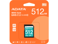 Карти памет 512GB ADATA Premier Pro SDXC UHS-I U3 Class 10 (V30S)