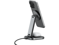 Зарядни устройства Satechi 2-in-1 Foldable Qi2 Wireless Charging Stand (Space Gray)
