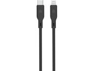 Кабели и Адаптери Dviced Cable USB-C to Lightning silicone 1,25m - Black