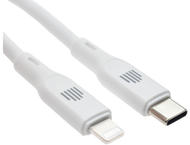 Кабели и Адаптери Dviced Cable USB-C to Lightning silicone 1,25m - White