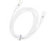 Кабели и Адаптери Dviced Cable USB-C to USB-C silicone 1,25m - White