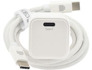 Зарядни устройства Dviced Wall charger 30W GaN USB-C EU с кабел- White