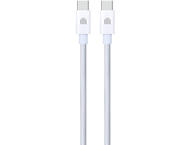 Кабели и Адаптери Dviced Cable USB-C to USB-C Nylon Textile 1,25m - White