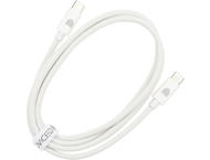 Кабели и Адаптери Dviced Cable USB-C to USB-C Nylon Textile 1,25m - White