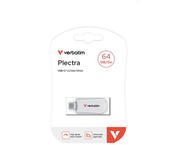 USB памети 64GB Verbatim Plectra USB-C Flash Drive White