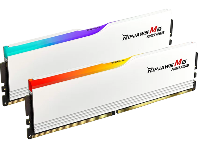 Оперативна памет 96GB (2x48GB) DDR5 6000 MT/s G.SKILL Ripjaws M5 Neo RGB White