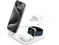 Зарядни устройства Belkin BOOSTCHARGE Qi2 15w 3в1 - в бяло
