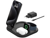 Зарядни устройства Belkin BOOSTCHARGE Qi2 15w 3в1 - в черно