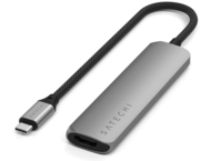 USB Хъб Satechi 4-in-1 USB-C Slim Multiport Adapter 4K - Space Grey