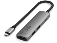 USB Хъб Satechi 4-in-1 USB-C Slim Multiport Adapter 4K - Space Grey