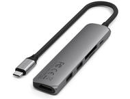 USB Хъб Satechi 6-in-1 USB-C Slim Multiport Adapter - Space Grey