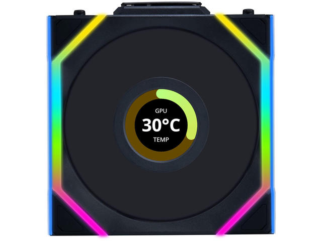 Вентилатори Lian Li UNI FAN SL Wireless LCD 120 Reverse Blade Black