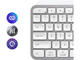 Клавиатури Logitech MX Keys S, US, Pale Gray