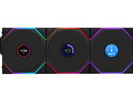 Вентилатори Lian Li UNI FAN TL Wireless LCD 120 Reverse Blade Black 3-Pack