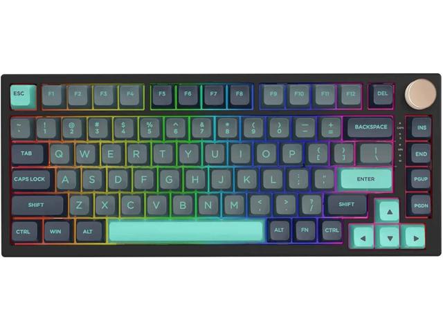 Клавиатури VGN N75 Wired Mechanical Keyboard, Caribbean Blue, Power Purple суич
