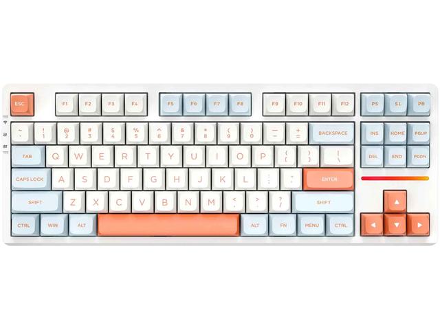 Клавиатури VGN V87 Wireless Mechanical Keyboard, Jelly Orange - Dynamic Silver суич