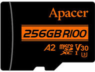 Карти памет 256GB Apacer microSDXC UHS-I U3 V30 A2, с адаптер