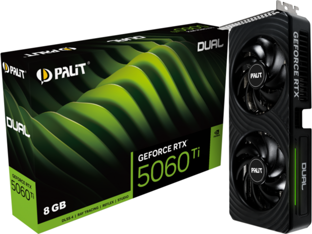 Видео карти Palit GeForce RTX 5060 Ti Dual 8GB