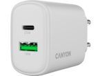 Зарядни устройства Canyon OnCharge 250 25W 1xPD 1xQC EU White