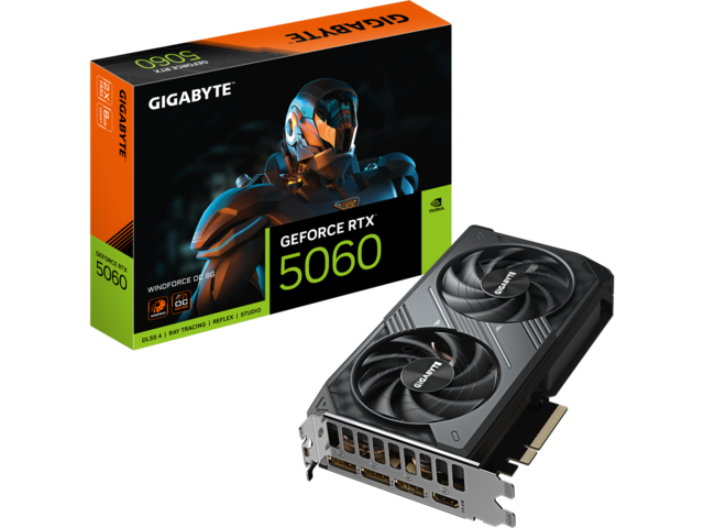 Видео карти GIGABYTE GeForce RTX 5060 WINDFORCE OC 8G