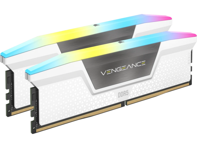 Оперативна памет 32GB (2x16GB) DDR5 6400 MT/s Corsair VENGEANCE RGB White