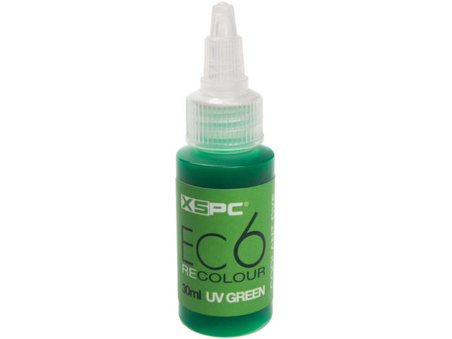Течности XSPC EC6 Coolant ReColour Dye, UV Green - 30ml