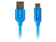 Кабели и Адаптери Lanberg USB-C(M) -> USB-A (M) 2.0 cable 1.8m, blue QC 3.0 premium