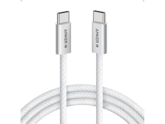 Кабели и Адаптери Anker Zolo USB C to USB C 240W Braided Fast Charging Cable A8060, White