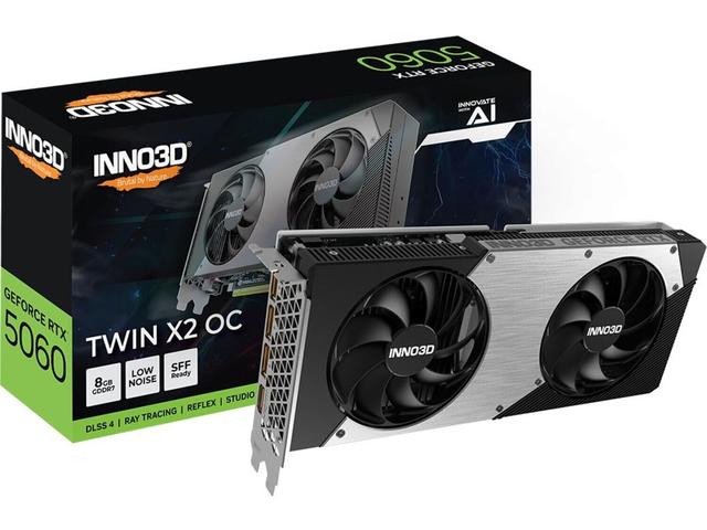 Видео карти Inno3D GeForce RTX 5060 Twin X2 OC 8GB