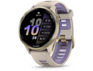 Смарт часовници Garmin Forerunner® 970 - Soft Gold Titanium с French Grey корпус и French Grey/Translucent Indigo каишка 
