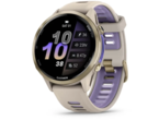 Смарт часовници Garmin Forerunner® 970 - Soft Gold Titanium с French Grey корпус и French Grey/Translucent Indigo каишка 