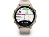 Смарт часовници Garmin Forerunner® 970 - Soft Gold Titanium с French Grey корпус и French Grey/Translucent Indigo каишка 