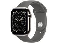 Смарт часовници Apple Watch S11 GPS + Cellular 42mm Natural Titanium Case with Stone Grey Sport Band - S/M