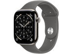 Смарт часовници Apple Watch S11 GPS + Cellular 42mm Natural Titanium Case with Stone Grey Sport Band - S/M