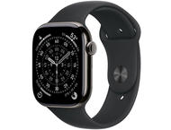 Смарт часовници Apple Watch S11 GPS + Cellular 42mm Slate Titanium Case with Black Sport Band - S/M