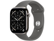Смарт часовници Apple Watch S11 GPS + Cellular 46mm Natural Titanium Case with Stone Grey Sport Band - M/L