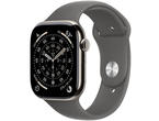 Смарт часовници Apple Watch S11 GPS + Cellular 46mm Natural Titanium Case with Stone Grey Sport Band - M/L