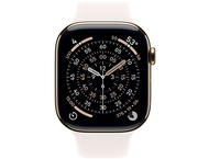 Смарт часовници Apple Watch S11 GPS + Cellular 46mm Gold Titanium Case with Light Blush Sport Band - S/M