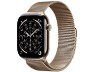 Смарт часовници Apple Watch S11 GPS + Cellular 46mm Gold Titanium Case with Gold Milanese Loop - S/M