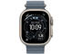 Смарт часовници Apple Watch Ultra 3 Cellular 49mm Natural Titanium Case with Anchor Blue Ocean Band