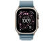 Смарт часовници Apple Watch Ultra 3 Cellular 49mm Natural Titanium Case with Light Blue Alpine Loop - Medium
