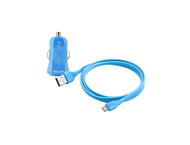 Зарядни устройства PURO Mini зарядно за кола за iPhone + Lightning кабел