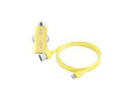 Зарядни устройства PURO Mini зарядно за кола за iPhone + Lightning кабел