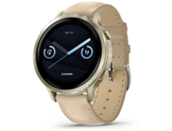 Смарт часовници Garmin  Venu® 4 - 41 мм, Lunar Gold с Light Sand кожена каишка