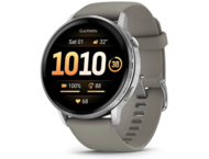 Смарт часовници Garmin Venu® 4 - 45 мм, Silver с Silver Gray силиконова каишка